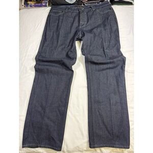VTG Old Skool Premium Denim Collection Jeans Size 38x32 Dark Blue Embroidered
